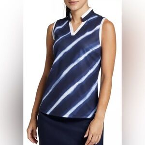 Lady Hagen stripe golf shirt